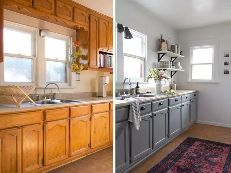 Demirtaş Cumhuriyet Mahallesi Mutfak Dolabı Boyama — Bursa Yılmazlar Tadilat